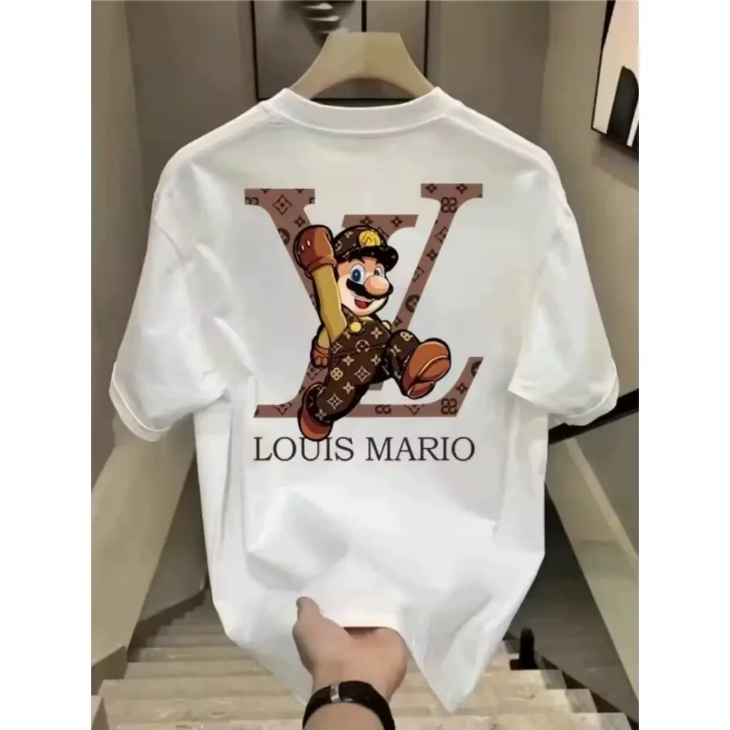 Áo thun nam nữ Louis vuiton Marrio unisex cổ tròn tay ngắn chất liệu cotton prenium thoáng mát