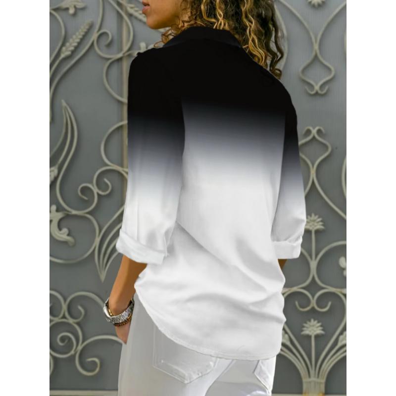 Gradient Digital Print Round Neck Long Sleeve Slim Bodycon Dress Gradient Digital Print Round Neck Long Sleeve Slim Bodycon Dress