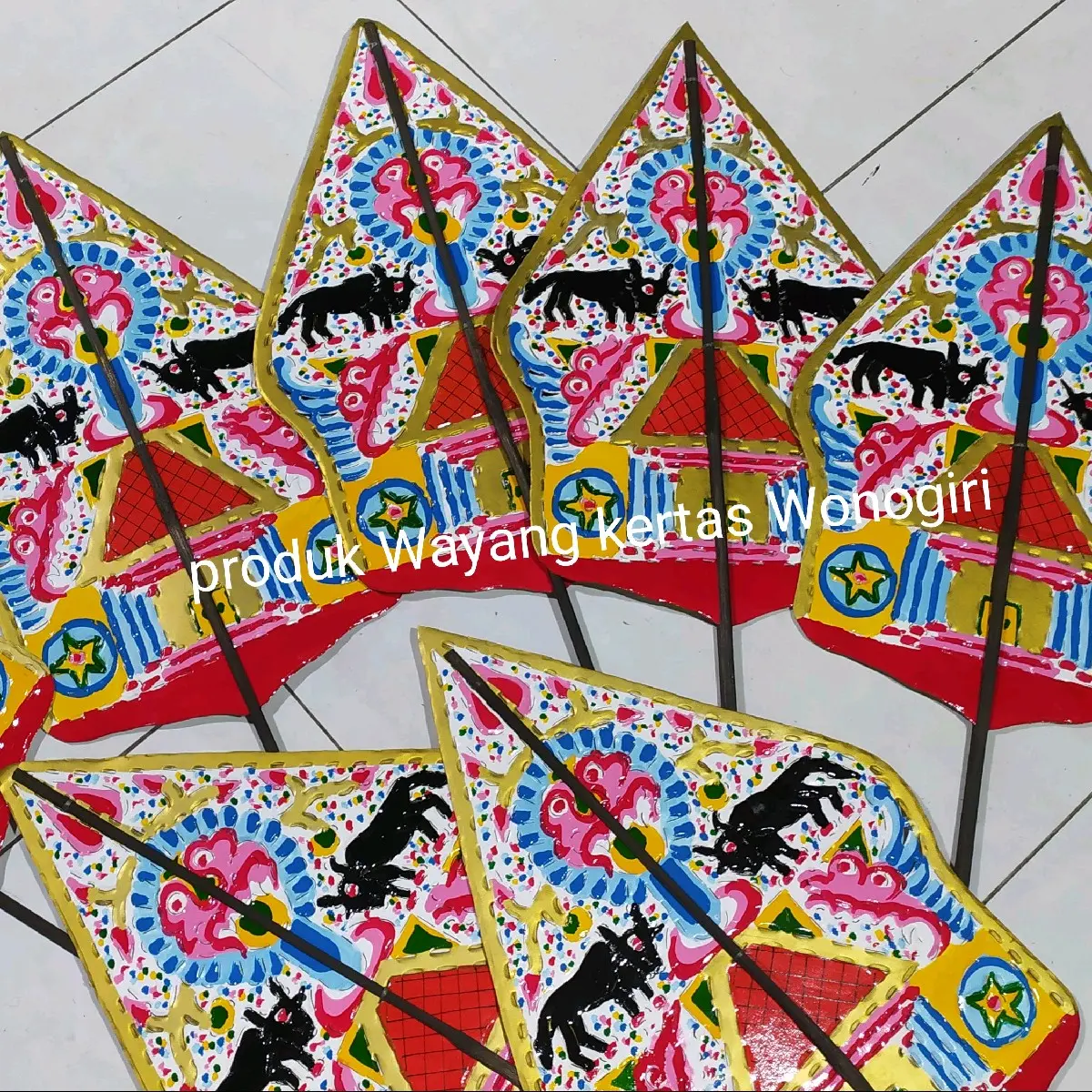 Wayang kulit kertas duplex Gununga/Kayon ukuran tinggi -+45cm