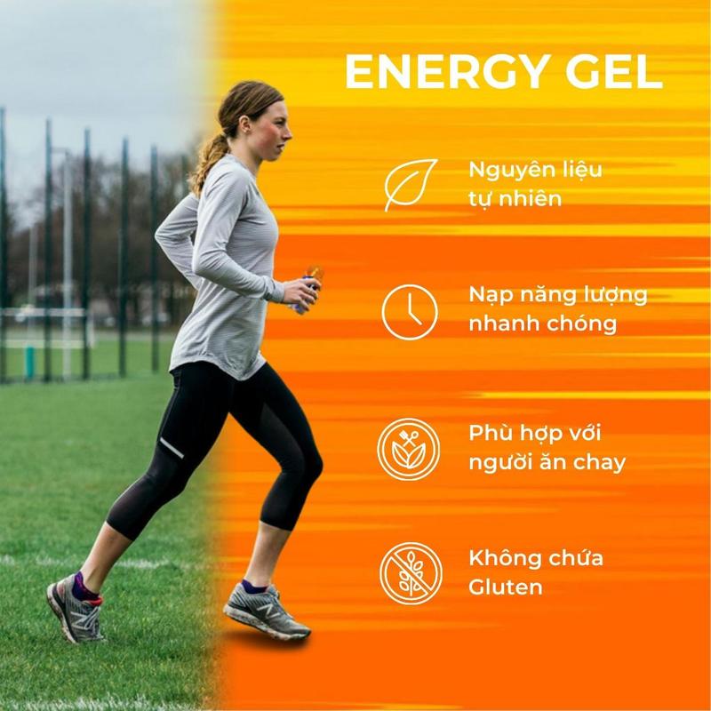 Gel Năng Lượng Nhanh Thể Thao OTE Energy Gel, Dạng Lỏng Dễ Ăn, Chiết Xuất Hoa Quả Tự Nhiên, Dễ Dàng Tiêu Hóa 1