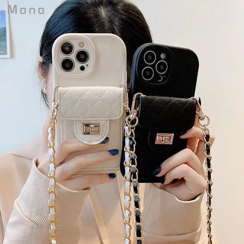Wallet Card Holder iPhone 16 Pro Max Case iPhone 15/14 Pro Crossbody Shockproof 13/12 Soft 11 Women X Card Holder Wallet Coin Purse Phone Case Wallet Phone Case Card Holder Phone Case