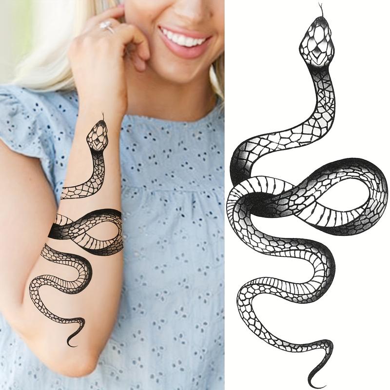  Hình Xăm Tạm Thời Hình Rắn Dành Cho Phụ Nữ Chân Chuôi Cánh Tay Không Thấm Nước Miếng Dán Hình Xăm Rắn Giả Bền Nghệ Thuật Cơ Thể 1 Tờ 