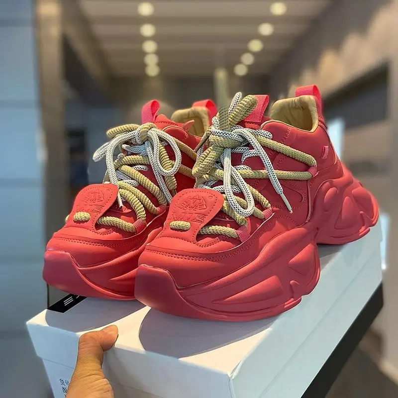 Giày Nam, European Station, Hàng Mới Về Mùa Thu, Đế Dày, Thiết Bị Tăng Chiều Cao, Phong Cách Xe Hơi, Dad Shoes, Giá Cả Phải Chăng, Sang Trọng, Thoải Mái, Dễ Phối Đồ, Giày Thể Thao Đi Chơi