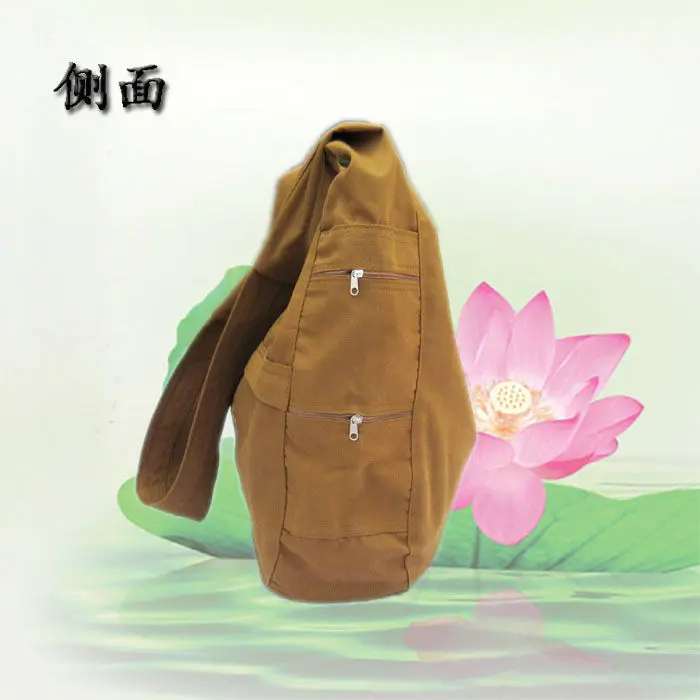 Túi thầy tu, dành cho nam và nữ, túi hình mặt trăng lưỡi liềm, chất liệu Vải, túi Messenger Thích hợp cho việc thờ phượng Phật, thiết kế Ararat 2
