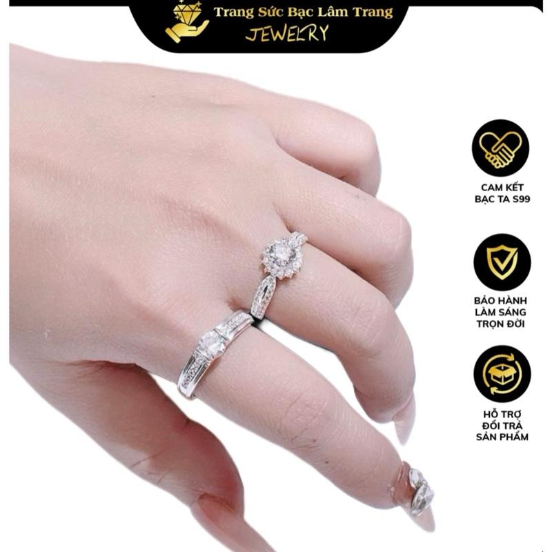 Nhẫn đôi bạc ta LTJ 2048nd mới tình yêu Vĩnh Cửu cho nam và nữ