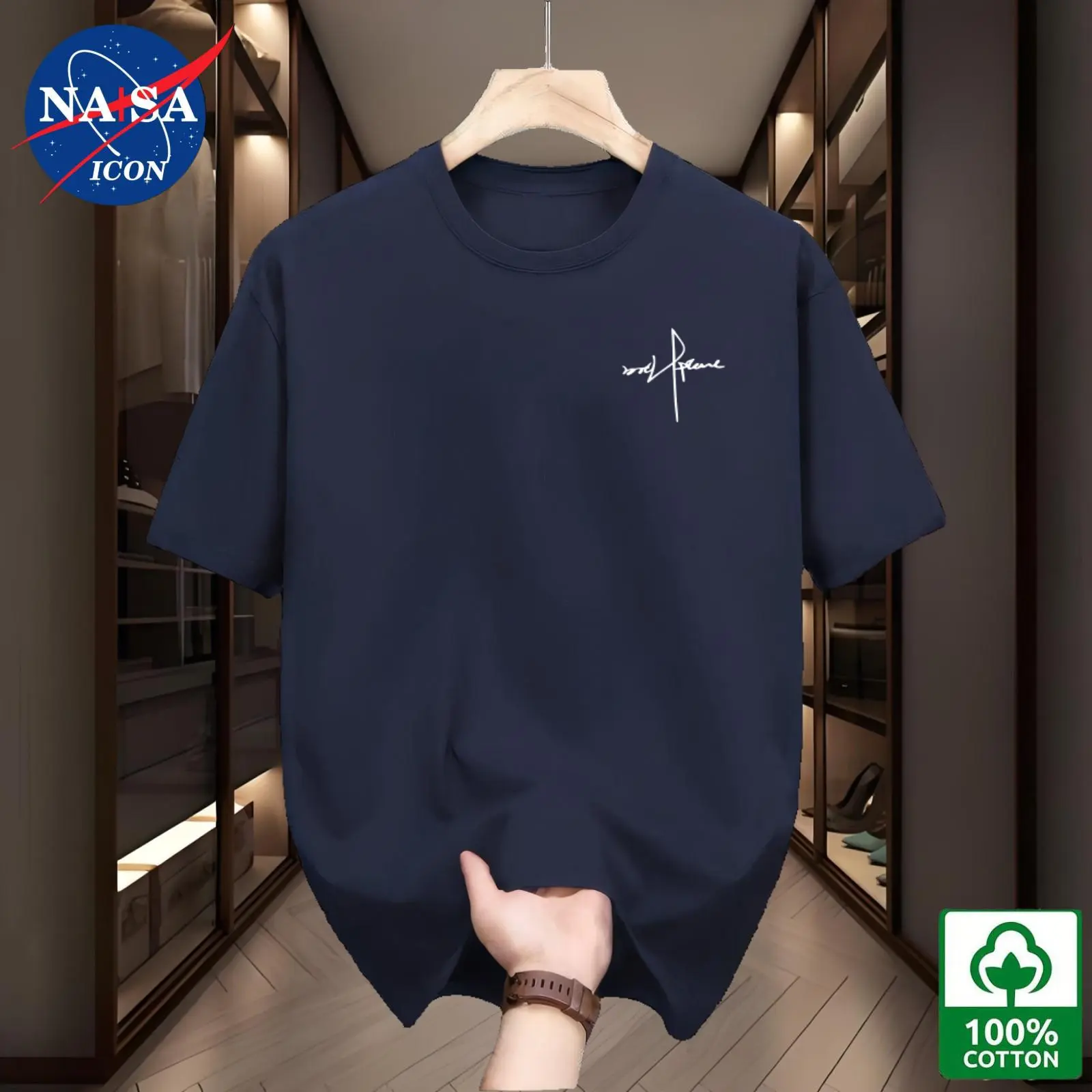 Áo Thun Nam Thường Ngày Cổ Thuyền ngắn tay, Chất Liệu Cotton 100%, Thật, Mềm Mại Và Thoáng Khí, Có Sẵn Trong 12 Màu, M-4XL, TX1