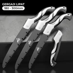 Gergaji Lipat Portabel 180-300MM dengan Pegangan Silikon Anti Selip - 6674 ger gaji