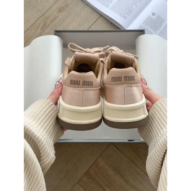 Product Introduction of Classic Style Raise the Bottom White Shoes for Women 2024 New Spring Joker Student Board Shoes Ins Trendy Sneaker high  heel  ice  skates cleats 4