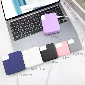 Soft Silicone Pelindung Charger Compatible with Mac Book Air M1 M2 M3 M4 A3113 A2337 A2681 30w 67w adapter cover pro 13.3 14 15 16 A2289 A2159 A2338 Adapter Organizer Charger Protective Cover Durable Silicone Casing Pelindung Pengisi Daya Silicone Case