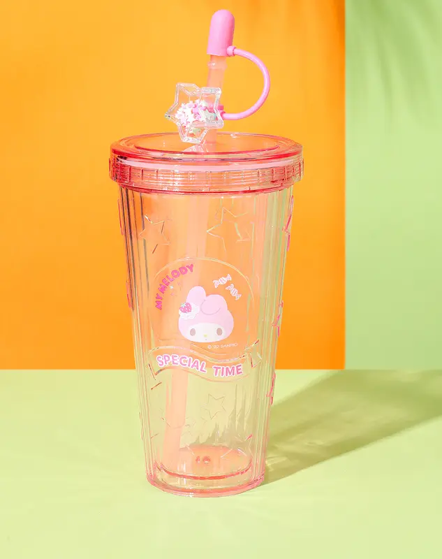 Miniso Sanrio Characters Botol Air Minum 420ml Aesthetic Tumbler Minum Botol Minum Unik Cantik Dengan Jerami 3