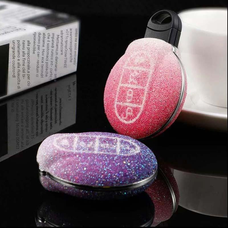 Product Introduction of Rhinestone Decor Car Key Case, 1 Count Car Key Protector, Fashionable Car Key Case for BMW Mini Cooper, Car Interior Accessories for Women & Girls 3