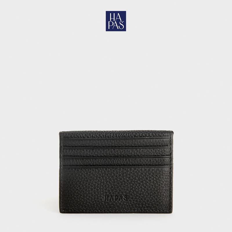 Ví Card Gập Đôi Da Vân Thật Sz 10 HAPAS - VN240122 Wallet Nhiều Ngăn Chữ Nhật
