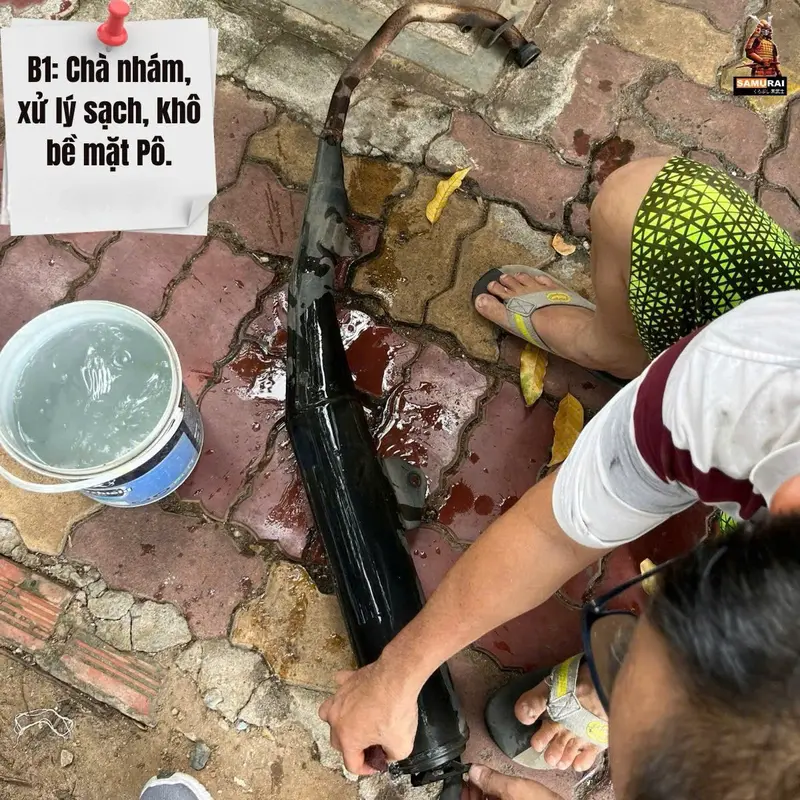 Sơn Xịt Samurai H2 Chịu Nhiệt Chống Cháy Màu Đen Mờ 300ml - Sơn Pô Xe Máy, Ô Tô 1