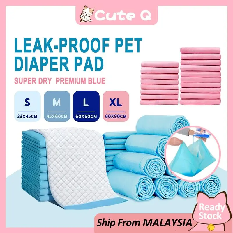 【100 PC】 Pet pee pad pet training pad pee pad dog pet urine pad dog pad wee pad Cat urine pad dog pee pad