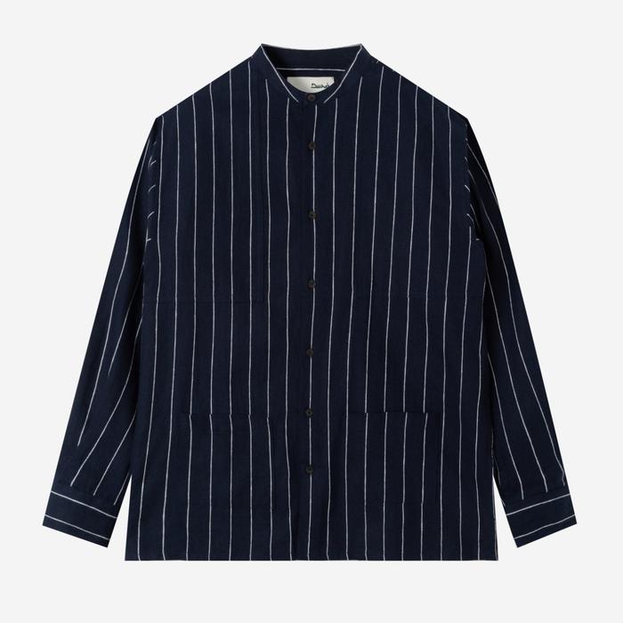 Gambar Baju Muslim Duha Muslimwear - Baraa Shirt Long Sleeve - Navy Stripe dari Duha Muslim Wear Kota Tangerang Tokopedia