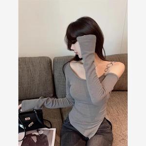 เสื้อยืดแขนสั้น ทรงผิดปกติ สไตล์เกาหลี เซ็กซี่ น่ารัก และเซ็กซี่ สำหรับผู้หญิง ทรงสลิมฟิต เสื้อชั้นฐานกระชับสัดส่วน แฟชั่นสตรี ขายส่ง