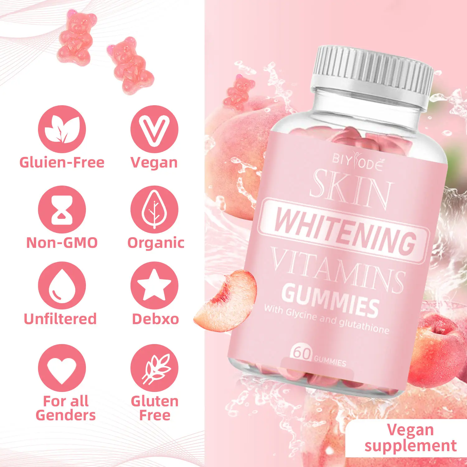 24H] BIYODE Whitening Gummies Collagen Gummies Glutathione Whitening  Gummies PearlSkin White Tomato Capsules Ginkgo Biloba 120MG Gummies  Hydrating Whitening Supplement - TikTok Shop Philippines