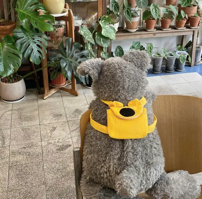 Gấu bông chú chó đeo balo lông mềm balo tháo rời được baby Toy Thú Bông 1