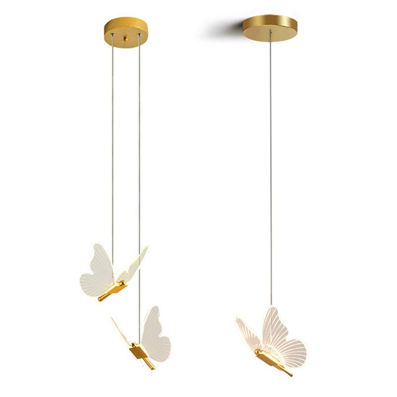 Đèn Mặt Dây LED, Thiết Kế Hình Bướm, Phong Cách Bắc Âu, Màu Vàng Kim, Thích Hợp Cho Đèn Chùm Đầu Giường, Đèn Chiếu Sáng Phòng Khách Và Phòng Ngủ, Đèn Đầu Giường 1