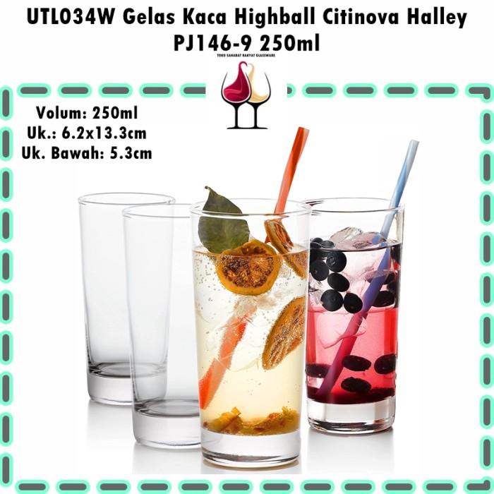 Gambar [1pcs] UTL034W Gelas Highball/Gelas Jus Citinova Halley PJ146-9 250ml dari Toko Sahabat Rakyat_NEW Kab. Sleman Tokopedia