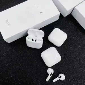 Headset Pro4 TWS Headset Bluetooth Cerdas Headset Bluetooth Nirkabel Headset Earbud dengan Mikrofon Stereo Headset Bass Tinggi untuk semua Ponsel / Komputer Ringan