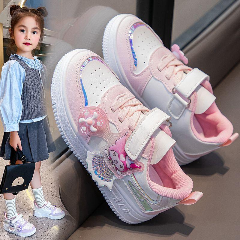 Giày Bé Gái, Clow M, Giày Trượt ván, Đế Mềm, Thoáng Khí, Giày Thể Thao, Thích Hợp Cho Mùa Lò Xo Và Mùa Thu, Cho Học Sinh Nữ, Hàng Mới Về Năm 2024, HK giày  kuromi  bé  gái 2