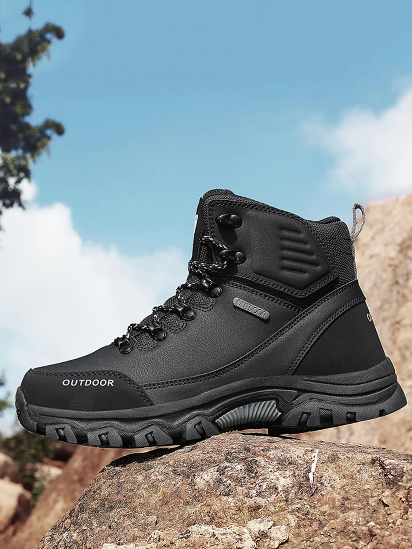Men's Waterproof Hiking Boots, Casual Outdoor Sports Boots, Lightweight Mountaineering Shoes, Fashionable Shoes for Men