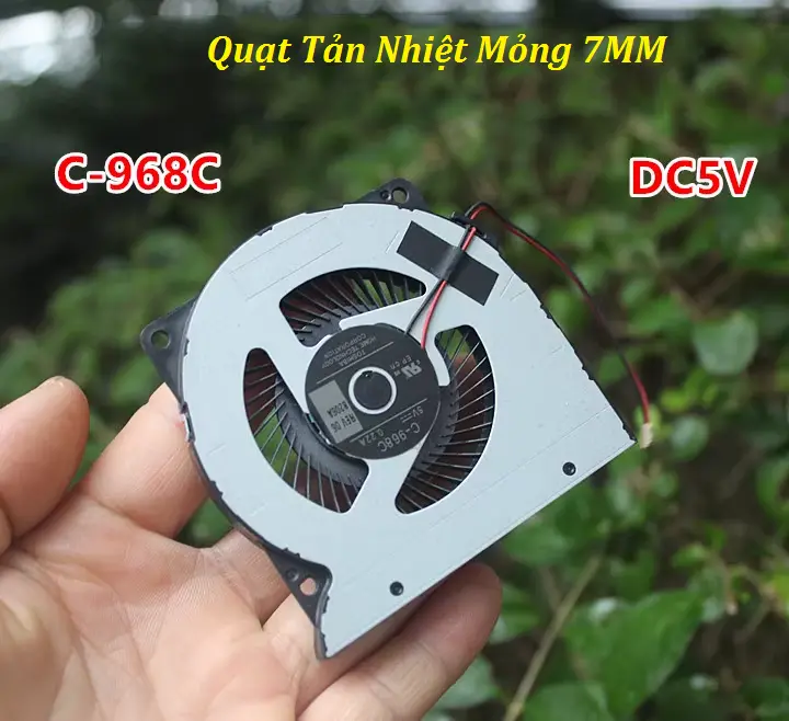 Quạt tản nhiệt laptop 5V 0.22A 7x7x0.7CM 2 dây chân 1.25mm thay thế cho các quạt laptop quạt hãng toshiba