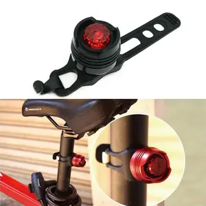 Lampu Belakang Sepeda Led Bulat Bike Tail Light Bicycle Lamp FH016 - Hitam