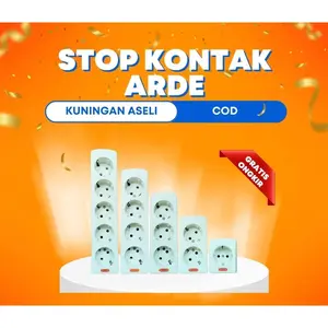 Stop Kontak Arde 2/3/4/5 Lubang / Terminal Kuningan/ Colokan Listrik SNI - TANPA KABEL