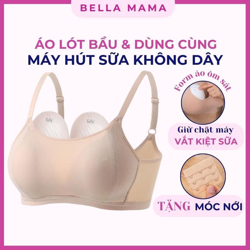 Áo lót bầu và hút sữa cho máy không dây Áo ngực bầu dùng cho máy hút sữa rảnh tay Bella Mama A14