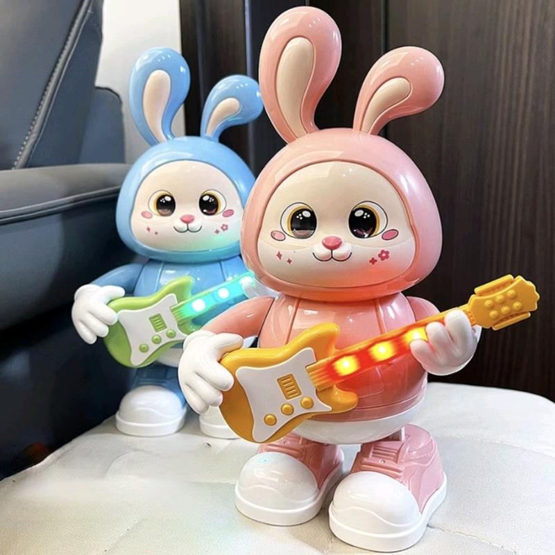  đồ chơi thỏ  khủng long..đánh đàn nhảy múa âm  thanh phát sáng vui nhộn em bé thích lắm hi 