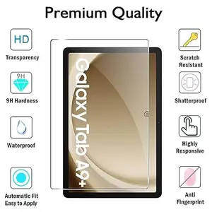 TG Kaca Clear Anti Bubble Full Lem Pelindung Layar berbahan Tempered glass Kompatibel Untuk Samsung Galaxy Tab A9 Samsung Tab A9 Plus