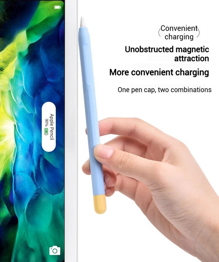 Product Introduction of Capacitive Stylus Silicone Pen Case, Stylus Protective Case, Contrast Color Pen Case, Applicable to Apple Pencil1/2 Generation Capacitive Stylus Stylus Stylus, Anti-Slip and Anti-Fall Computer Magnetic Tablet Smartphone touch screen 8