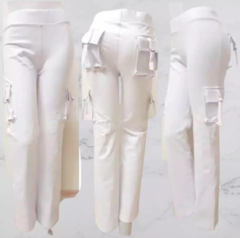 Product Introduction of Celana Olaraga Panjang Kargo Putih Kantong 4 Yovis Sport/Celana Senam Pdl Wanita Trendy Dan Terlaris olahraga sport 6