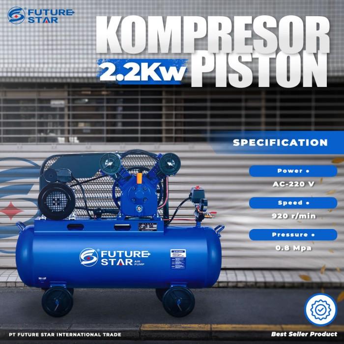Gambar KOMPRESOR ANGIN 3HP/KOMPRESOR ANGIN LISTRIK/2 PISTON V-0.28/8 dari PT Futurestar Indonesia Tool Kota Administrasi Jakarta Barat Tokopedia