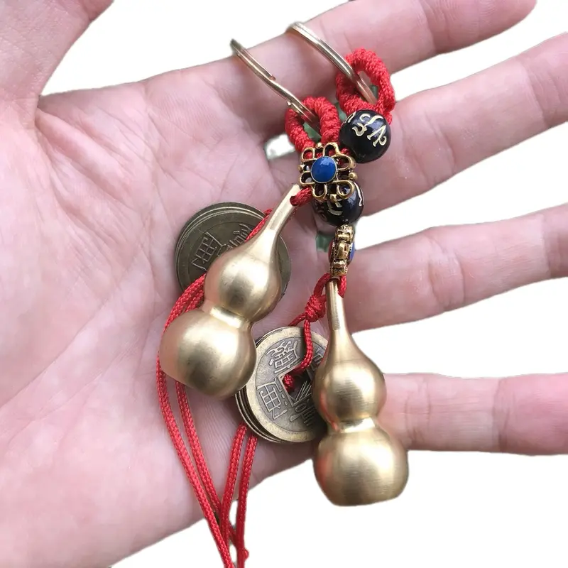 Móc khóa Hồ Lô - chất liệu đồng đúc - cầu bình an Móc Chìa Khoá Móc Khoá 0