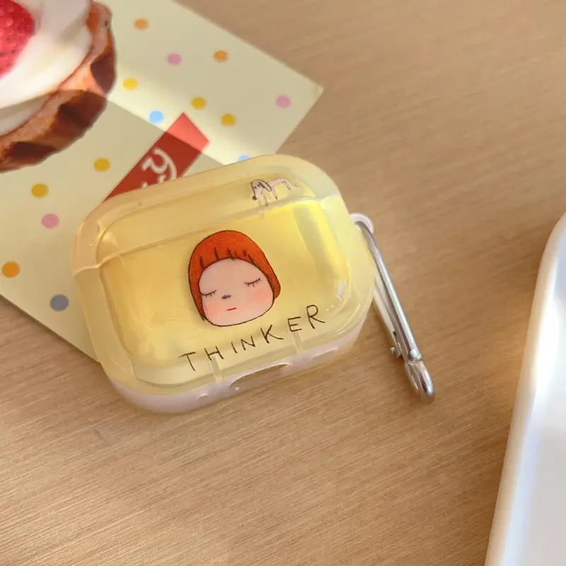 Cute Cartoon Girl Pattern Earphone Case, Shockproof Earphone Protective Cover, Earphone Accessories Compatible with AirPods Pro 1 2 3 4 6