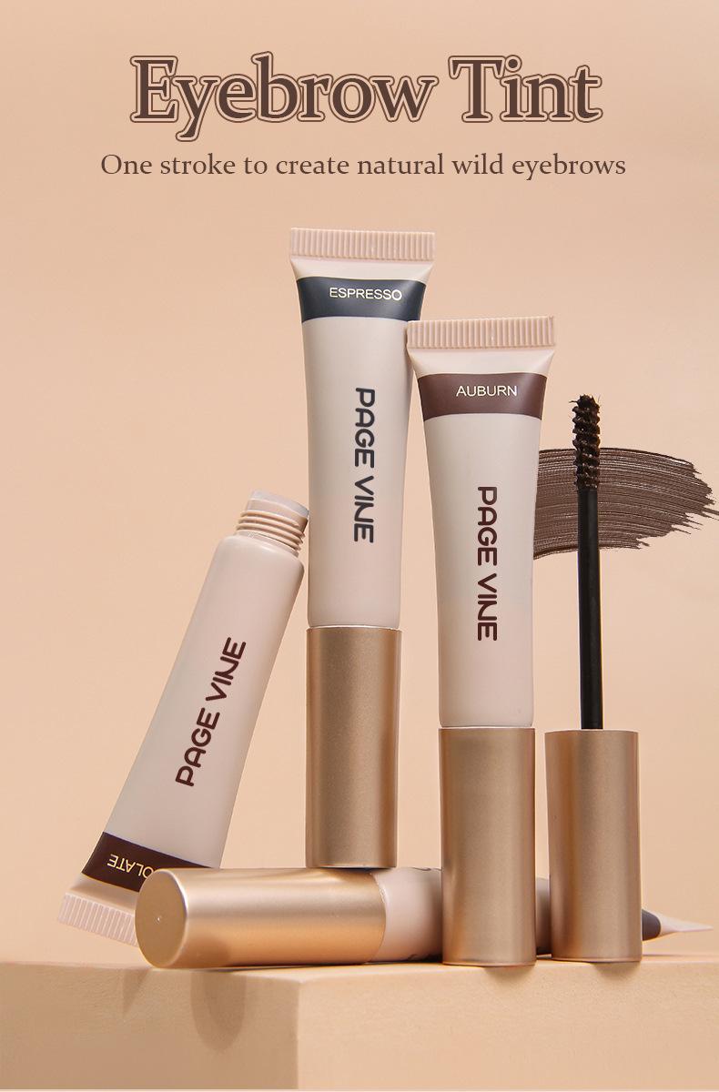 Color Makeup PAGE VINE Tinted Eyebrow Cream Long-lasting Smudge-proof ...