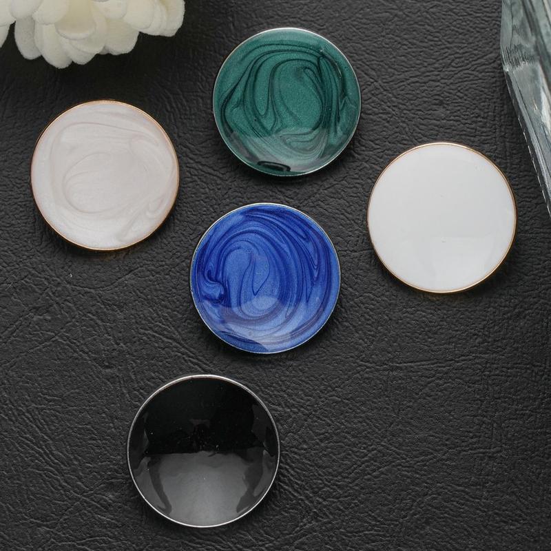 Product Introduction of Round Button, 10pcs Simple Oil Drip Button, DIY Clothing Decoration Accessories for Coat, Jacket, Handmade DIY Clothing Accessories 4