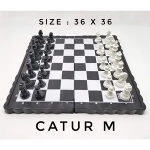 Papan Catur Lipat Plastik Folding Chess Board-MEDIUM Board Permainan