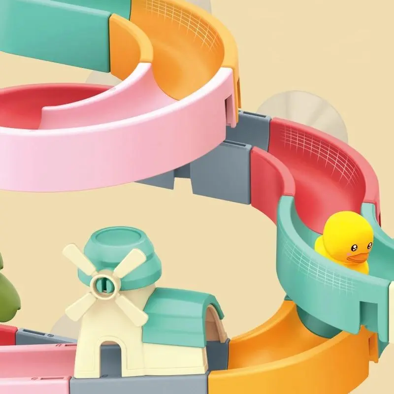 Colorful Slide Track Bath Toy, DIY Slide Track Bath Toy, Interactive Creative Bath Toy, Fun Bathing Toy for Kids 7