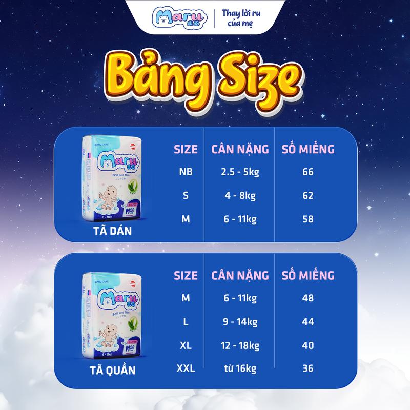 Product Introduction of [TẶNG NGAY 1 XE CHÒI CHÂN CON CỪU] Tã Bỉm Maru công nghệ Nhật form to, mềm mại, thấm hút qua đêm, an toàn lành tính 26