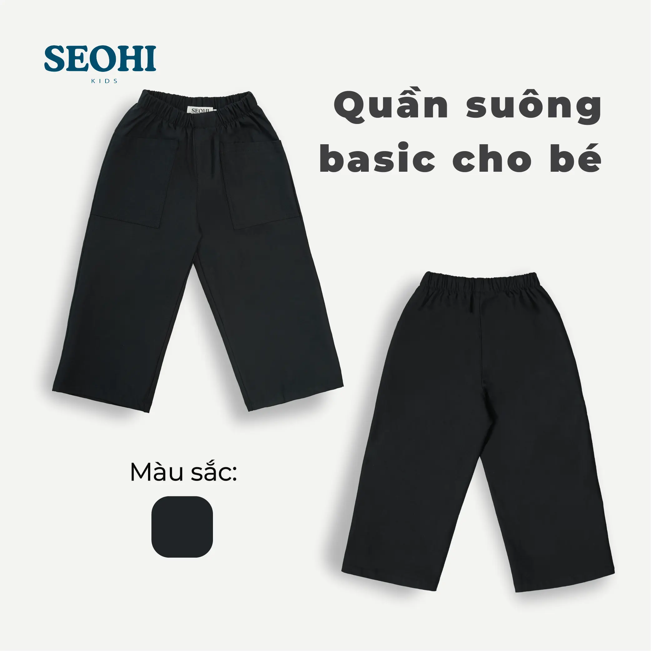 Quần kaki dài túi trước WQ003 dành cho trẻ em chất liệu cotton đủ size 13-38kg  (mã WQ003)
