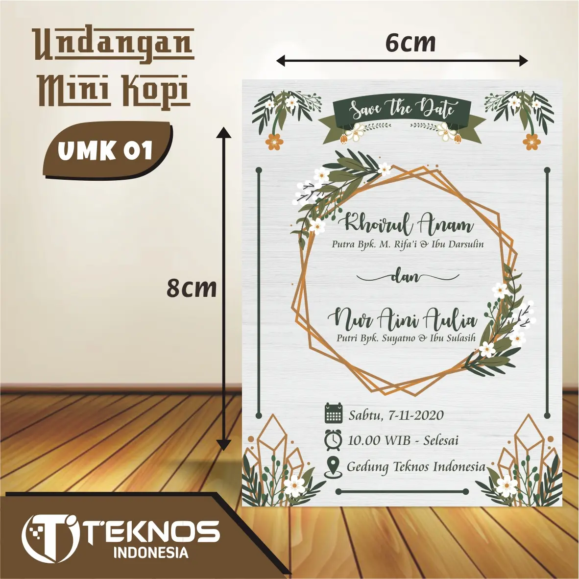 [50 PCS] UNDANGAN MINI KOPI BAHAN BRIEF CARD - UNDANGAN UNIK MINIMALIS ...