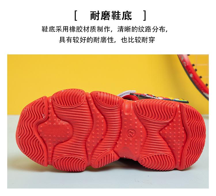 Product Introduction of Spider-Man with Light Children's Sandals 2024 Summer New Anti-Kick Closed Toe Sandals Boys Children Beach Shoes 27