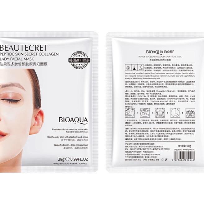 Combo 50-100 Miếng Mặt Nạ Thuỷ Tinh collagen BIOAOUA Dưỡng ẩm Cho Da Nữ 1