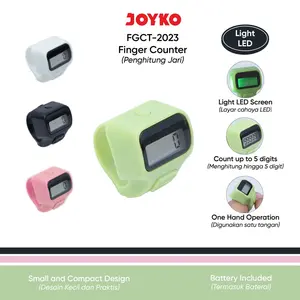 Finger Counter Joyko FGCT-2023 Light LED | Tasbih Digital | Counter Digital | Penghitung Jari