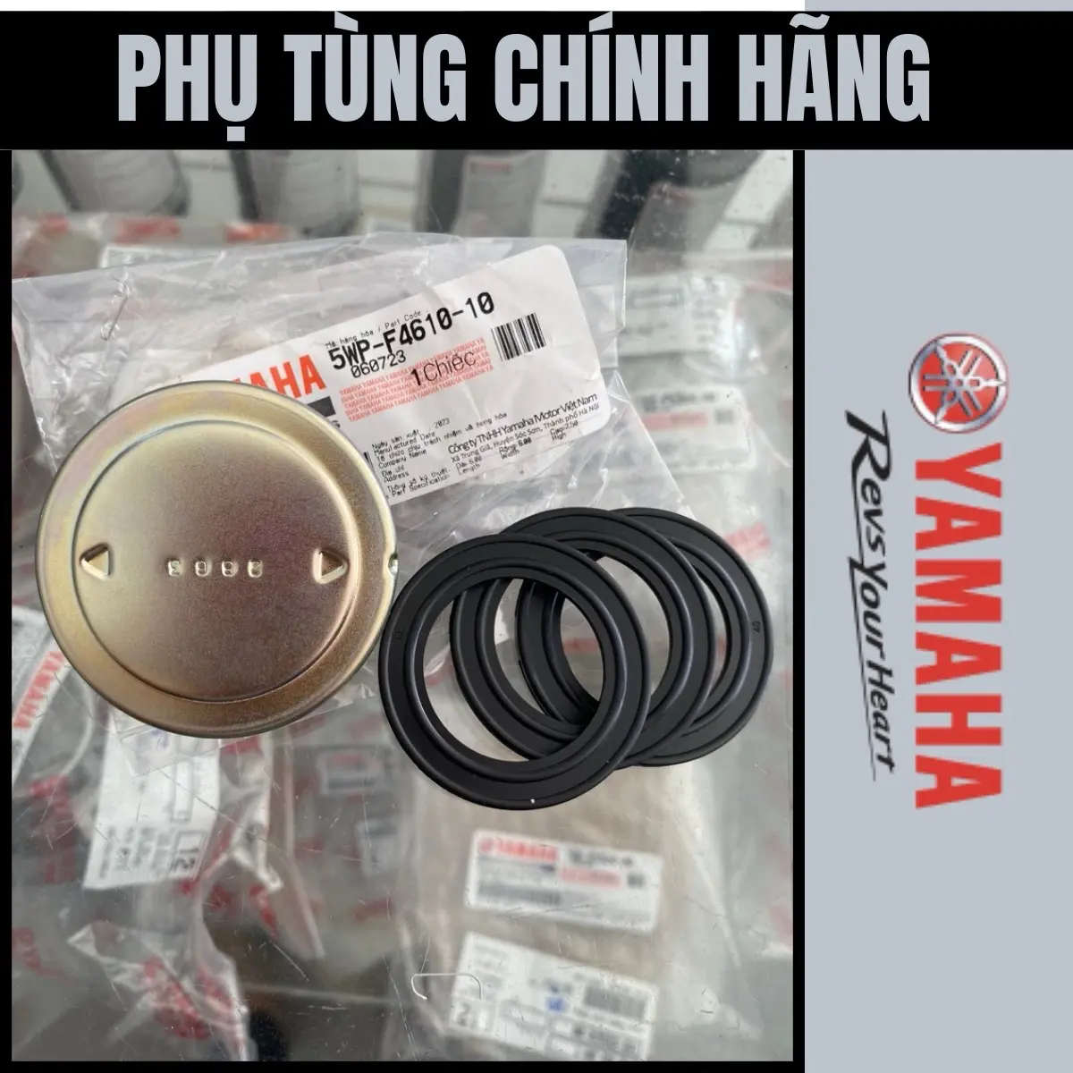 Nắp Bình (Thùng) Xăng, Gioăng Cao Su Nắp Bình Xăng cho xe Sirius, Exciter, Jupiter, Nouvo [CHÍNH HÃNG YAMAHA]