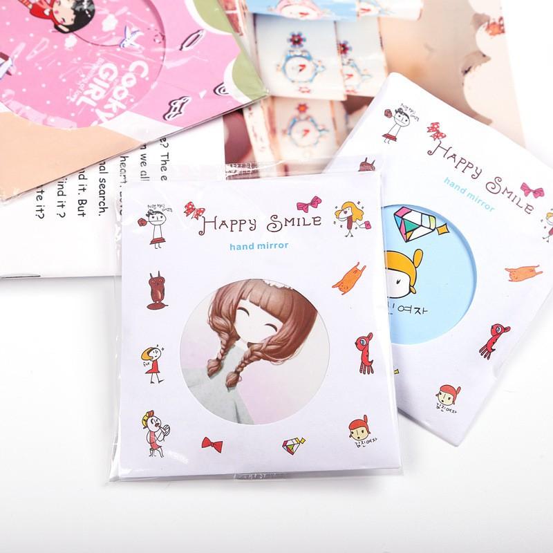 Gương Trang Điểm Mini Cầm Tay Hàn Quốc Siêu Kute Nhiều Mẫu 1